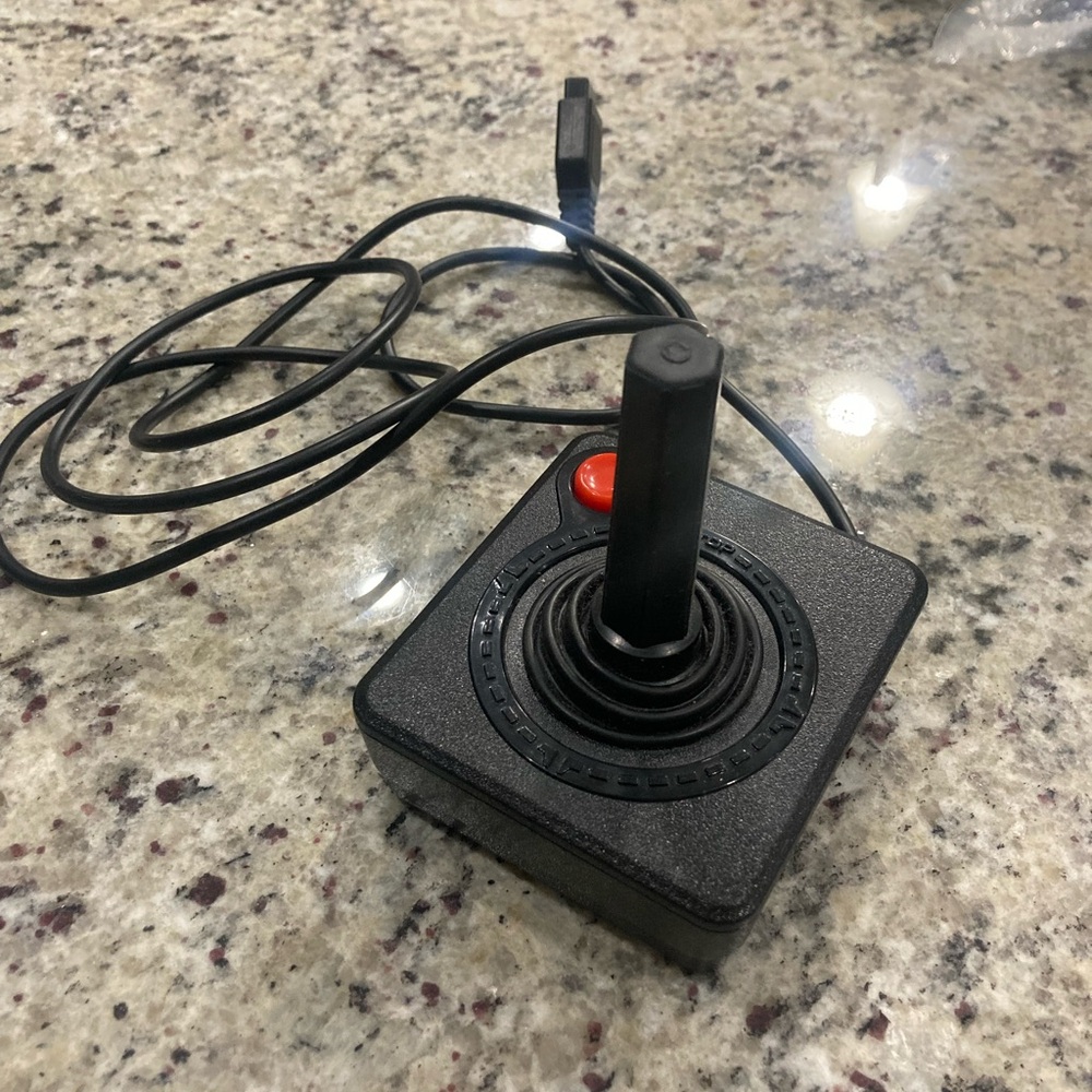 Atari joy stick with left hand adapter Preowned good working condition